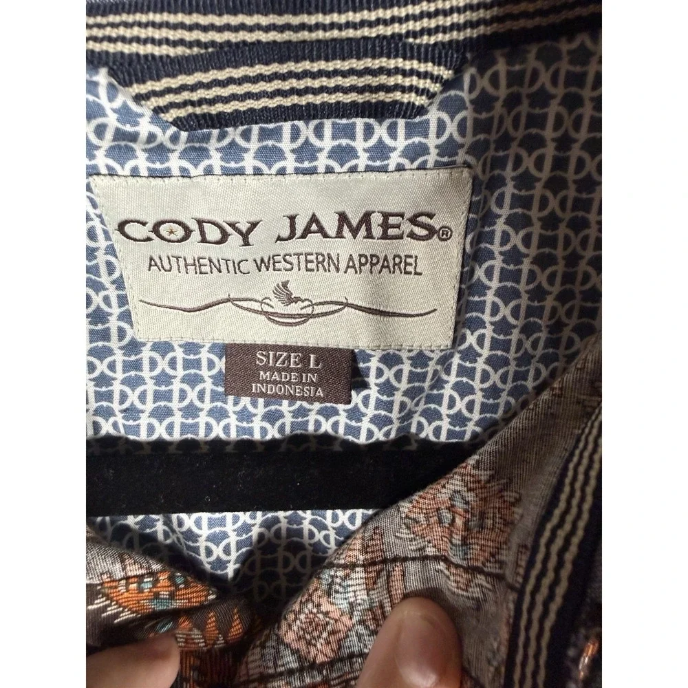 Cody James Button Down Long Sleeve Shirt Aztec Western Print Size Large - Picture 6 of 8